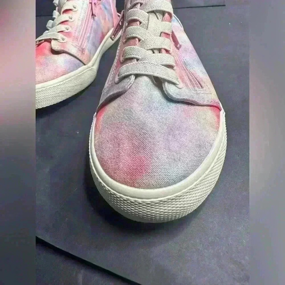 Cat & Jack Shoes Kids Girls Luka Double Zip Lace Up Sneakers Pink Fabric - Picture 5 of 11